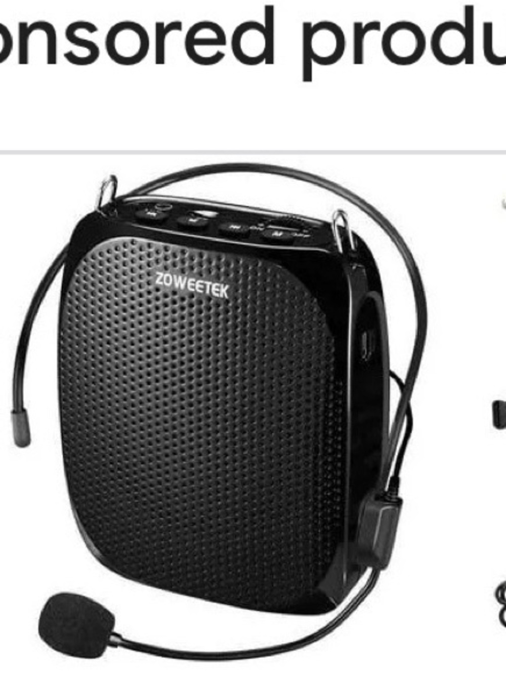 Portable Voice Amplifier Speaker - Black - 2